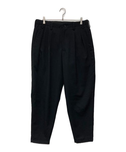 Yohji Yamamoto pour homme（ヨウジヤマモト プールオム）Yohji Yamamoto pour homme (ヨウジヤマモト プールオム) WOOL GABARDINE 2TUCKS PANTS ブラック サイズ:4の古着・服飾アイテム