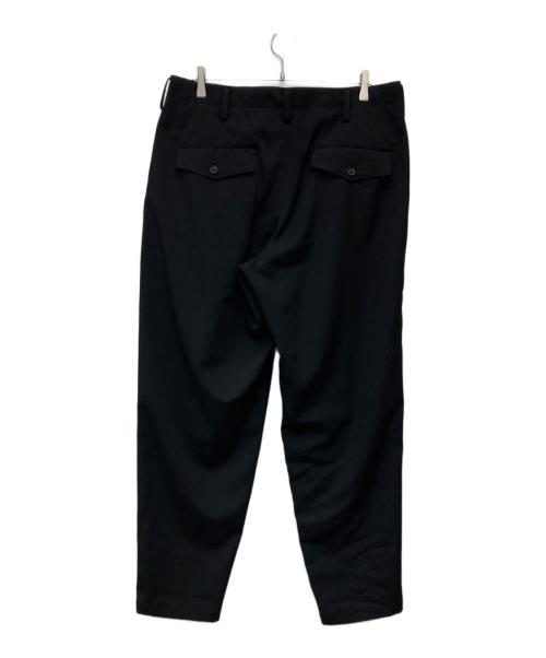 Yohji Yamamoto pour homme（ヨウジヤマモト プールオム）Yohji Yamamoto pour homme (ヨウジヤマモト プールオム) WOOL GABARDINE 2TUCKS PANTS ブラック サイズ:4の古着・服飾アイテム
