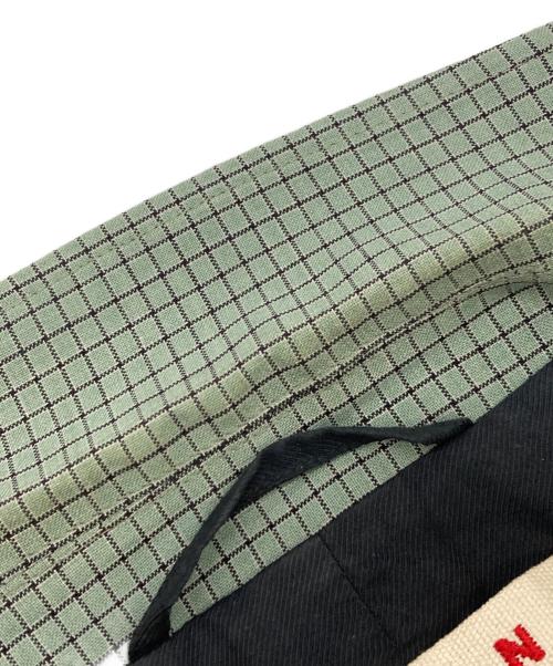 MARNI（マルニ）MARNI (マルニ) チェックノッチドラペル3Bジャケット グリーン サイズ:48の古着・服飾アイテム