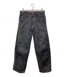 NVRFRGT（ネヴァーフォーゲット）の古着「3D TWISTED WIDE LEG JEANS」｜インディゴ