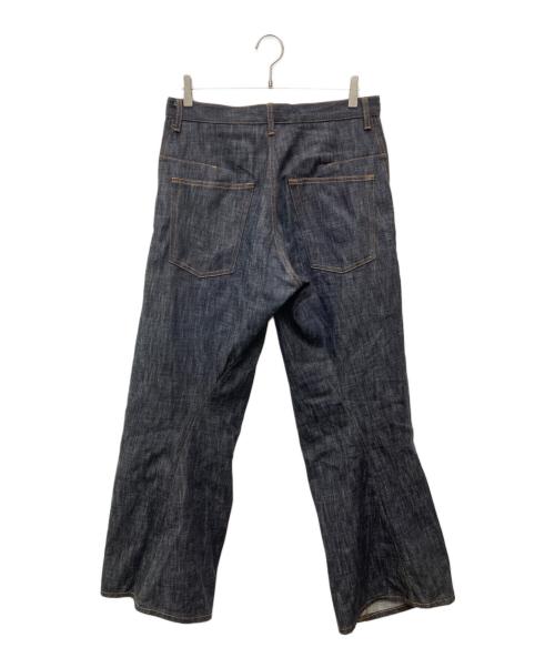 NVRFRGT（ネヴァーフォーゲット）NVRFRGT (ネヴァーフォーゲット) 3D TWISTED WIDE LEG JEANS インディゴ サイズ:2の古着・服飾アイテム