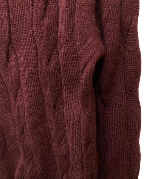 COMME des GARCONS HOMME（コムデギャルソン オム）COMME des GARCONS HOMME (コムデギャルソン オム) vネックチルデンケーブルニット/HB-N011 レッド サイズ:Ｓの古着・服飾アイテム
