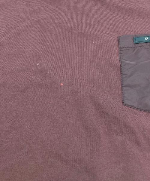 PRADA（プラダ）PRADA (プラダ) ナイロンドッキングTシャツ レッド サイズ:ＸＬの古着・服飾アイテム