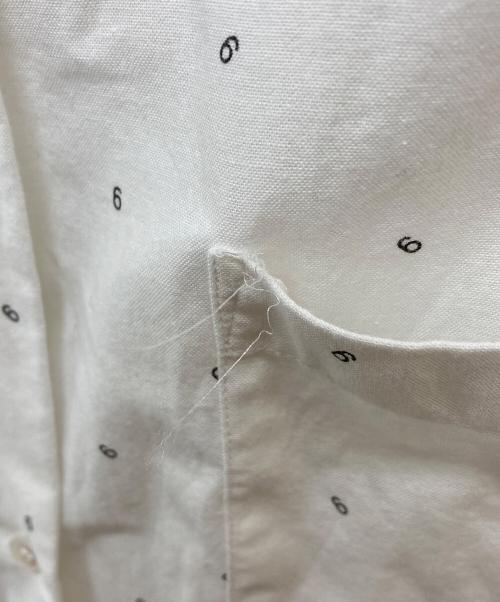 MM6 Maison Margiela（エムエムシックスメゾンマルジェラ）MM6 Maison Margiela (エムエムシックスメゾンマルジェラ) Polka-6 Shirt Dress ホワイト サイズ:Sの古着・服飾アイテム