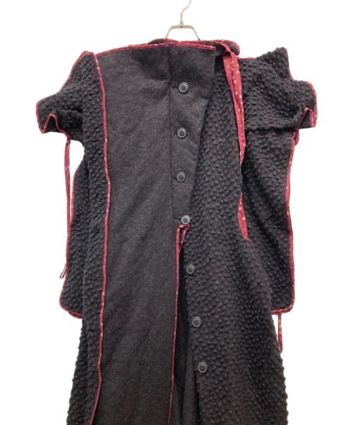 Vivienne Westwood（ヴィヴィアンウエストウッド）Vivienne Westwood (ヴィヴィアンウエストウッド) 変形デザインコート レッド×グレー サイズ:38の古着・服飾アイテム