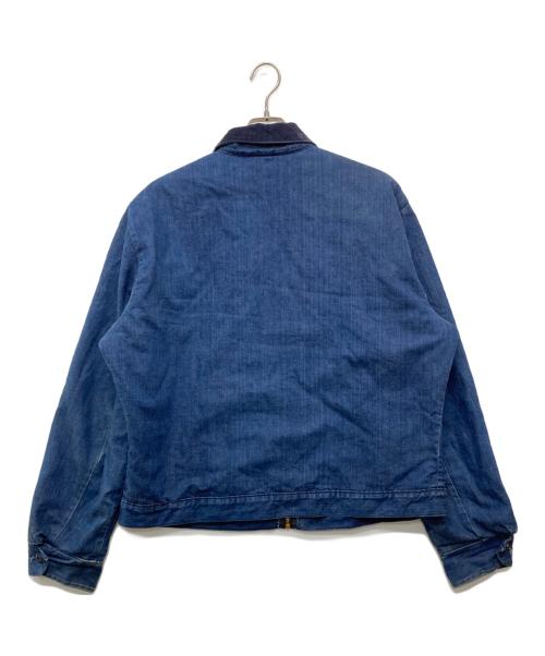 Wrangler（ラングラー）Wrangler (ラングラー) ブランケットデニムジップブルゾン インディゴ サイズ:44の古着・服飾アイテム
