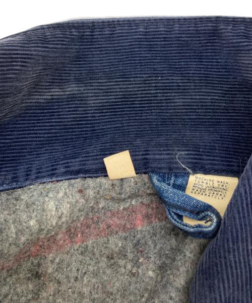 Wrangler（ラングラー）Wrangler (ラングラー) ブランケットデニムジップブルゾン インディゴ サイズ:44の古着・服飾アイテム
