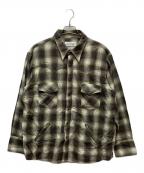 MIYAGIHIDETAKA×FORSOMEONEミヤギヒデタカ×フォーサムワン）の古着「オンブレチェックウエスタンシャツ/78000457」｜グリーン