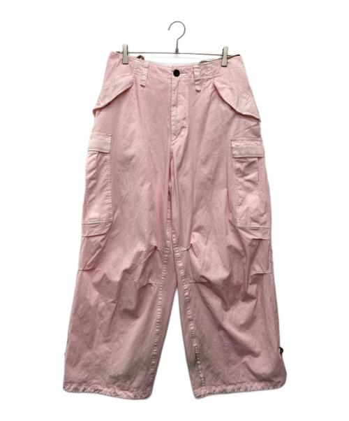 KOLOR（カラー）KOLOR (カラー) パッカリングニータック ワイドカーゴパンツ/26SCM-P05104 ピンク サイズ:2の古着・服飾アイテム