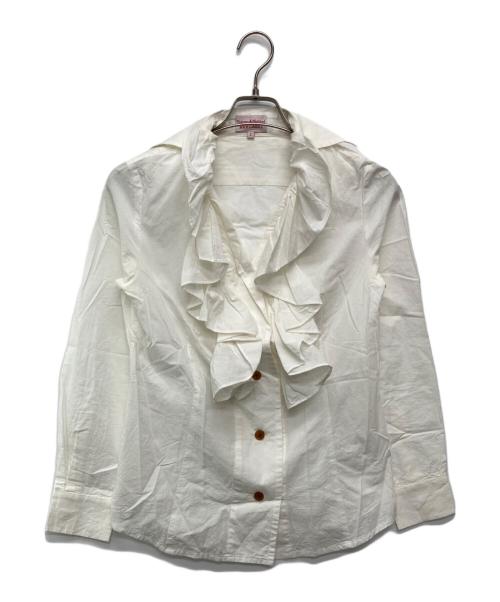 Vivienne Westwood RED LABEL（ヴィヴィアンウエストウッドレッドレーベル）Vivienne Westwood RED LABEL (ヴィヴィアンウエストウッドレッドレーベル) フリルブラウス/16-01-841009 ホワイト サイズ:2の古着・服飾アイテム