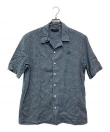 FRED PERRY（フレッドペリー）の古着「ギンガムチェックショートスリーブシャツ/M9895」｜ブルー