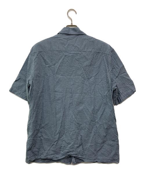 FRED PERRY（フレッドペリー）FRED PERRY (フレッドペリー) ギンガムチェックショートスリーブシャツ/M9895 ブルー サイズ:Ｌの古着・服飾アイテム
