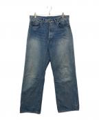 Graphpaperグラフペーパー）の古着「Selvage Denim Five Pocket Wide Straight Pants」｜インディゴ