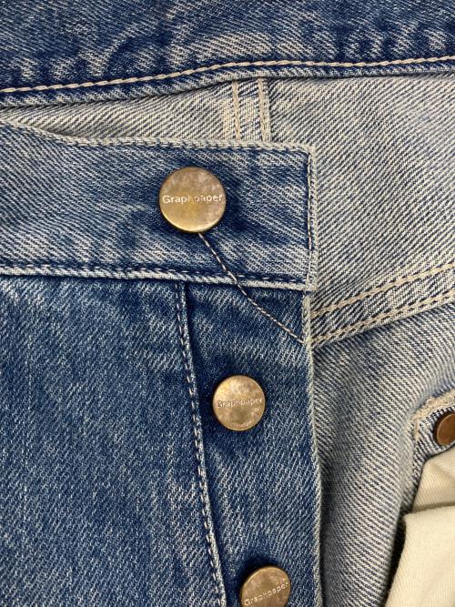 Graphpaper（グラフペーパー）Graphpaper (グラフペーパー) Selvage Denim Five Pocket Wide Straight Pants インディゴ サイズ:3の古着・服飾アイテム