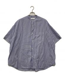 Graphpaper（グラフペーパー）の古着「Broad S/S Oversized Regular Collar Shirt/GM232-50004STB」｜ブルー