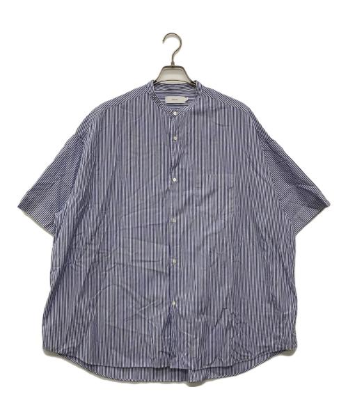 Graphpaper（グラフペーパー）Graphpaper (グラフペーパー) Broad S/S Oversized Regular Collar Shirt/GM232-50004STB ブルーの古着・服飾アイテム