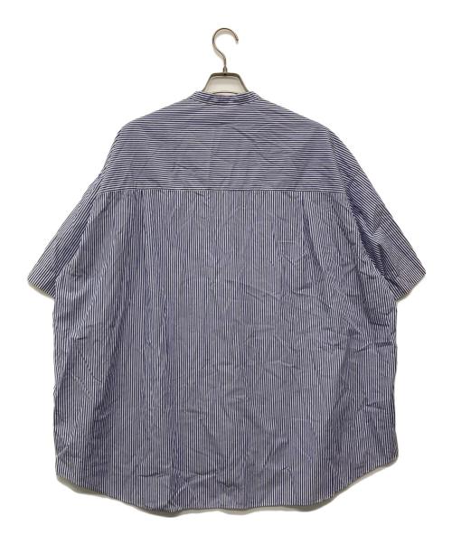 Graphpaper（グラフペーパー）Graphpaper (グラフペーパー) Broad S/S Oversized Regular Collar Shirt/GM232-50004STB ブルーの古着・服飾アイテム
