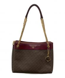MICHAEL KORS（マイケルコース）の古着「モノグラムチェーントートバッグ/30F1GUSL2B」｜ブラウン