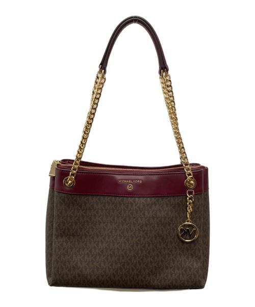 MICHAEL KORS（マイケルコース）MICHAEL KORS (マイケルコース) モノグラムチェーントートバッグ/30F1GUSL2B ブラウンの古着・服飾アイテム