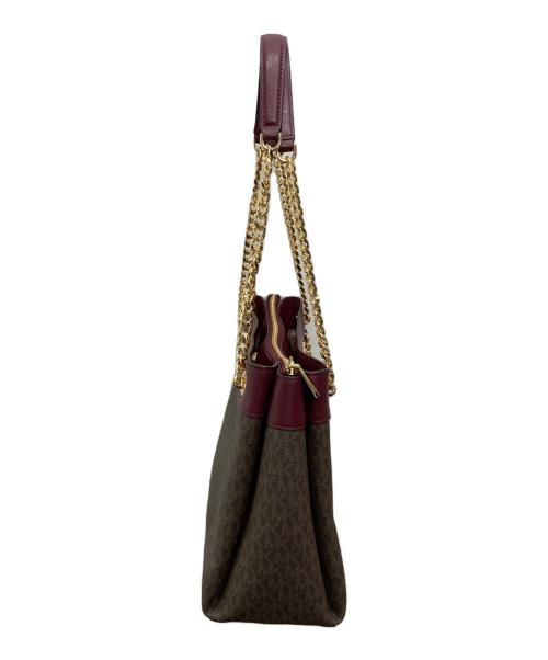 MICHAEL KORS（マイケルコース）MICHAEL KORS (マイケルコース) モノグラムチェーントートバッグ/30F1GUSL2B ブラウンの古着・服飾アイテム