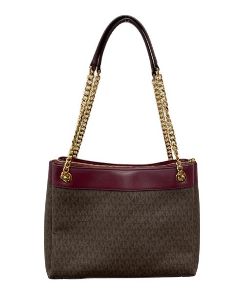 MICHAEL KORS（マイケルコース）MICHAEL KORS (マイケルコース) モノグラムチェーントートバッグ/30F1GUSL2B ブラウンの古着・服飾アイテム