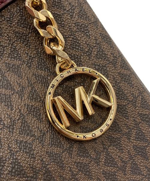 MICHAEL KORS（マイケルコース）MICHAEL KORS (マイケルコース) モノグラムチェーントートバッグ/30F1GUSL2B ブラウンの古着・服飾アイテム