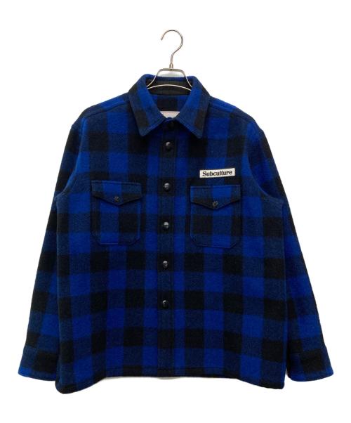 Subculture（サブカルチャー）Subculture (サブカルチャー) BUFFALO CHECK JACKET/SCJK-A2501 ブルー サイズ:1の古着・服飾アイテム