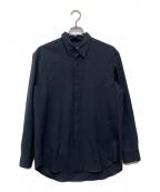 OVERCOATオーバーコート）の古着「DROPPED SHOULDER TOP WITH SHIRT COLLAR IN WOOL SHIRTING/S23T01-NKWS」｜グレー