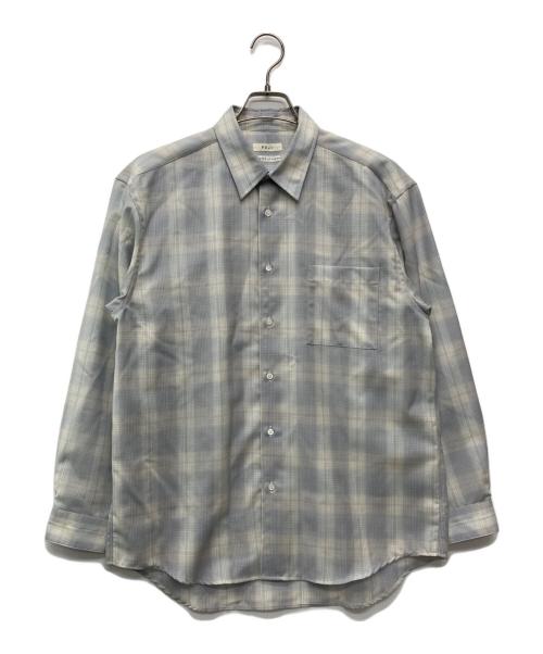 FUJI（フジ）FUJI (フジ) WOOL CHECK STANDARD SHIRT グレー サイズ:5の古着・服飾アイテム