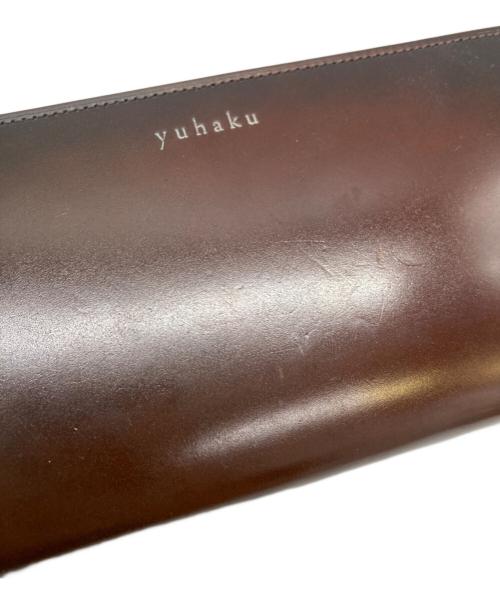 YUHAKU（ユハク）yuhaku (ユハク) ラウンドジップウォレット ブラウンの古着・服飾アイテム
