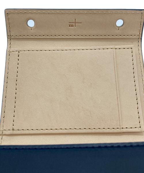M+（エムピウ）M+ (エムピウ) millefoglie 2コンパクトウォレット ネイビーの古着・服飾アイテム