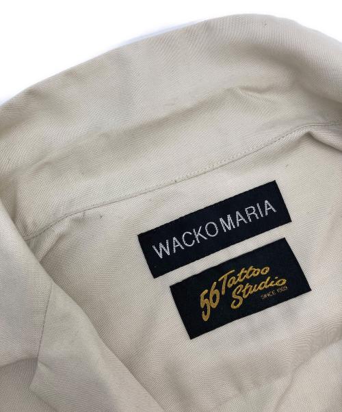 WACKO MARIA（ワコマリア）WACKO MARIA (ワコマリア) 56 TATTOO STUDIO (56 タトゥースタジオ) 50’S SHIRT L/S ベージュ サイズ:Ｓの古着・服飾アイテム