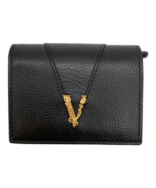 VERSACE（ヴェルサーチ）VERSACE (ヴェルサーチ) VIRTUS/コンパクトミニウォレット/1005973 ブラックの古着・服飾アイテム