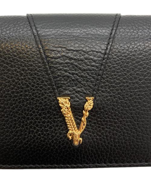 VERSACE（ヴェルサーチ）VERSACE (ヴェルサーチ) VIRTUS/コンパクトミニウォレット/1005973 ブラックの古着・服飾アイテム