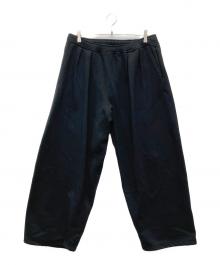 BEAMS（ビームス）の古着「ワイドストレート ウィンドプルーフ スウェットパンツ」｜ブラック