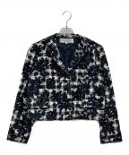 ROBE DE CHAMBRE COMME DES GARCONSローブドシャンブル コムデギャルソン）の古着「ベロアジャガードギンガムチェックジャケット」｜グレー