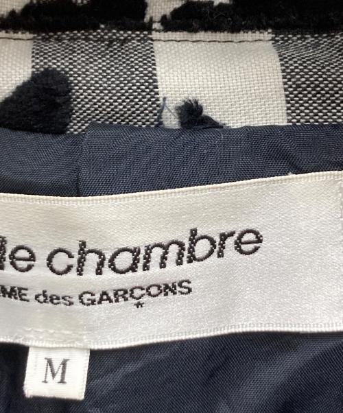 ROBE DE CHAMBRE COMME DES GARCONS（ローブドシャンブル コムデギャルソン）ROBE DE CHAMBRE COMME DES GARCONS (ローブドシャンブル コムデギャルソン) ベロアジャガードギンガムチェックジャケット グレー サイズ:Mの古着・服飾アイテム