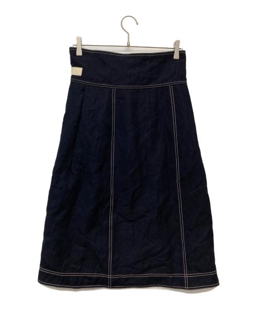 JIL SANDER（ジルサンダー）JIL SANDER (ジルサンダー) ラップスカート ダークネイビー サイズ:32の古着・服飾アイテム