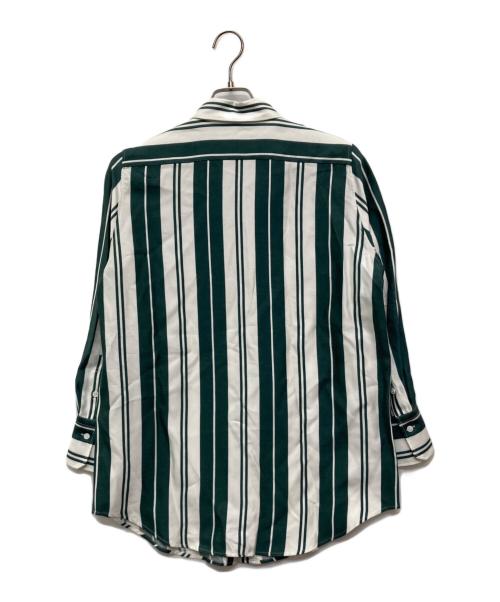 JIL SANDER（ジルサンダー）JIL SANDER (ジルサンダー) ストライプロングシャツ/HSJWLA0012 グリーン×ホワイト サイズ:38の古着・服飾アイテム
