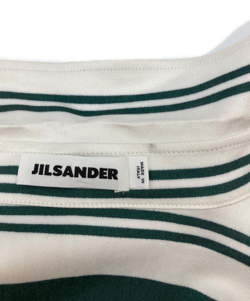 JIL SANDER（ジルサンダー）JIL SANDER (ジルサンダー) ストライプロングシャツ/HSJWLA0012 グリーン×ホワイト サイズ:38の古着・服飾アイテム