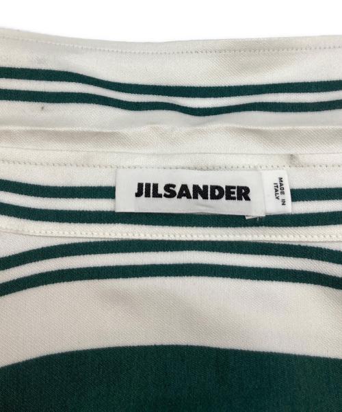 JIL SANDER（ジルサンダー）JIL SANDER (ジルサンダー) ストライプロングシャツ/HSJWLA0012 グリーン×ホワイト サイズ:38の古着・服飾アイテム