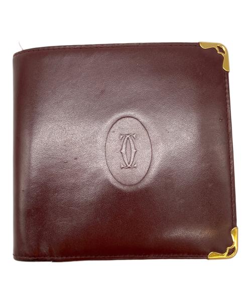 Cartier（カルティエ）Cartier (カルティエ) 2つ折りコンパクトウォレット レッドの古着・服飾アイテム