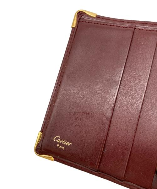 Cartier（カルティエ）Cartier (カルティエ) 2つ折りコンパクトウォレット レッドの古着・服飾アイテム