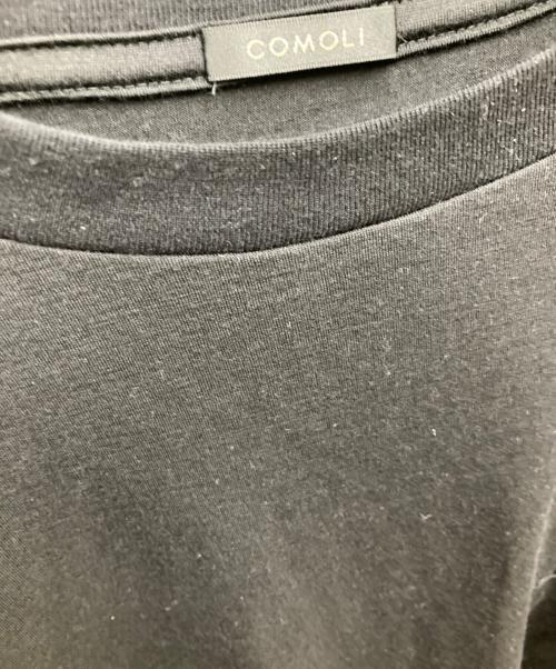 COMOLI（コモリ）COMOLI (コモリ) サマーウール半袖Tシャツ ブラック サイズ:4の古着・服飾アイテム