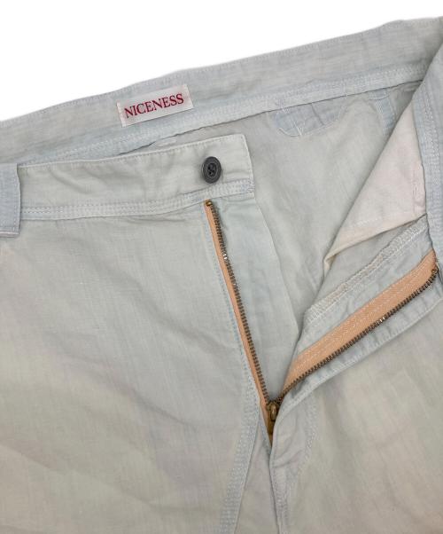 NICENESS（ナイスネス）NICENESS (ナイスネス) DICILLO/アーティキュレイテッドワークトラウザー ブルー サイズ:Ｌの古着・服飾アイテム