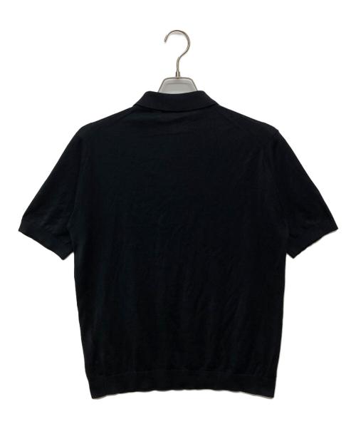 JOHN SMEDLEY（ジョンスメドレー）JOHN SMEDLEY (ジョンスメドレー) シーアイランドコットンニットポロシャツ ブラック サイズ:Lの古着・服飾アイテム