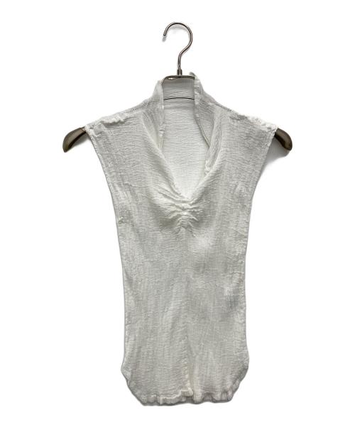 me ISSEY MIYAKE（ミーイッセイ ミヤケ）me ISSEY MIYAKE (ミーイッセイ ミヤケ) シワプリーツブラウス ホワイト サイズ:freeの古着・服飾アイテム