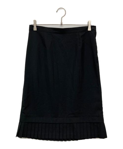 JUNYA WATANABE COMME des GARCONS（ジュンヤワタナベ コムデギャルソン）JUNYA WATANABE COMME des GARCONS ((ジュンヤワタナベ コムデギャルソン) ウールポプリンプリーツドッキングスカート/JS-10015M ブラック サイズ:Ｍの古着・服飾アイテム