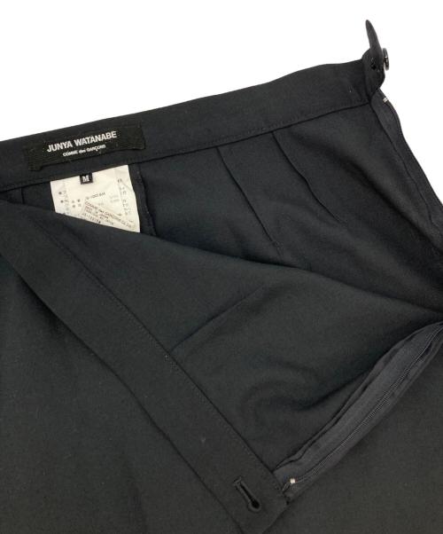 JUNYA WATANABE COMME des GARCONS（ジュンヤワタナベ コムデギャルソン）JUNYA WATANABE COMME des GARCONS ((ジュンヤワタナベ コムデギャルソン) ウールポプリンプリーツドッキングスカート/JS-10015M ブラック サイズ:Ｍの古着・服飾アイテム