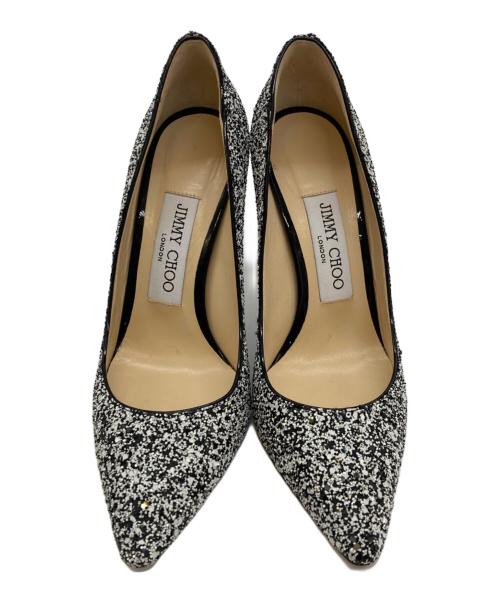 JIMMY CHOO（ジミーチュウ）JIMMY CHOO (ジミーチュウ) Romy ポインテッドトゥパンプス ホワイト×ブラック サイズ:35・1/2の古着・服飾アイテム